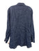 Tintoria Mattei Size 17.5 Blue Linen Striped Button Up Men's Long Sleeve Shirt Blue / 17.5