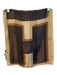 Halston Brown 100% Silk Geometric scarf Brown / One Size