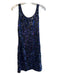 Felice Size Est XS Purple & Black Sequin Sleeveless Knee Length Round Neck Dress Purple & Black / Est XS