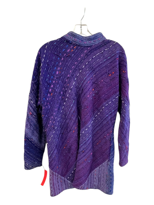 B. Jane Doub Size S Purple & Multi No Fabric Tag Shoulder Pad Pockets Jacket Purple & Multi / S