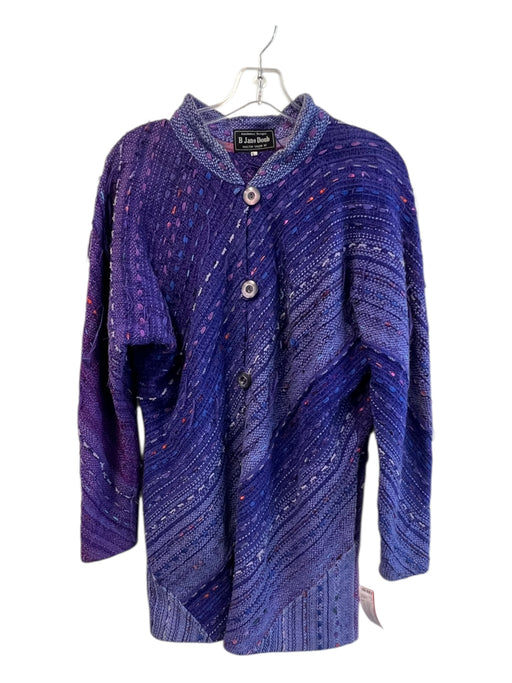 B. Jane Doub Size S Purple & Multi No Fabric Tag Shoulder Pad Pockets Jacket Purple & Multi / S