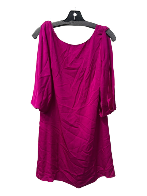 Milly Size 4 Fuscia No Fabric Tag Solid Color Scoop Neck Scoop Neck Dress Fuscia / 4