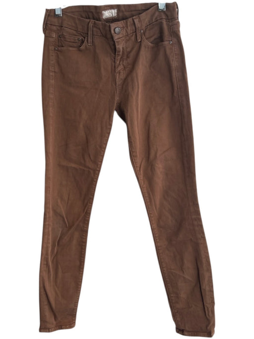 Mother Size 27 Brown Cotton 5 Pocket zip fly Skinny mid rise Jeans Brown / 27