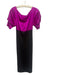 Diane Von Furstenberg Size 8 Pink & Brown Wool & Silk Colorblock Tie Front Dress Pink & Brown / 8