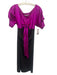 Diane Von Furstenberg Size 8 Pink & Brown Wool & Silk Colorblock Tie Front Dress Pink & Brown / 8