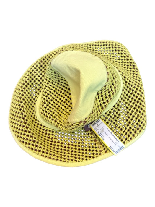 Rag & Bone Yellow & Brown Canvas Perforated Hat Yellow & Brown / One Size