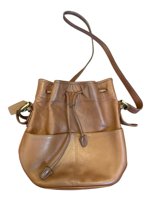 Coach Brown Leather Drawstring bucket Crossbody Bag Brown / M