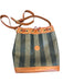 Fendi Brown & Black Leather Coated Canvas Striped Bucket Bag Brown & Black / M