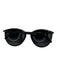 Chanel Black round Gold detail Cat Eye Sunglasses Black