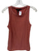 ALLSAINTS Size 6 Burnt Orange Lyocell blend Sleeveless High Neck Ribbed Top Burnt Orange / 6