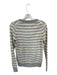 C & C Size M Grey & White Cashmere Striped Soft Sweater Grey & White / M