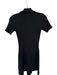 Reformation Size XS Black Tencel Blend Ribbed Mini Collared Buttons Dress Black / XS