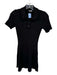 Reformation Size XS Black Tencel Blend Ribbed Mini Collared Buttons Dress Black / XS