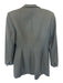 Zara Size M Black Polyester Blend Shoulder Pads Hook & Eye Knee Length Coat Black / M
