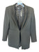 Zara Size M Black Polyester Blend Shoulder Pads Hook & Eye Knee Length Coat Black / M