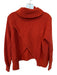 Madewell Size L Burnt Orange Wool Blend Turtle Neck Knit Open Back Sweater Burnt Orange / L