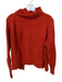 Madewell Size L Burnt Orange Wool Blend Turtle Neck Knit Open Back Sweater Burnt Orange / L