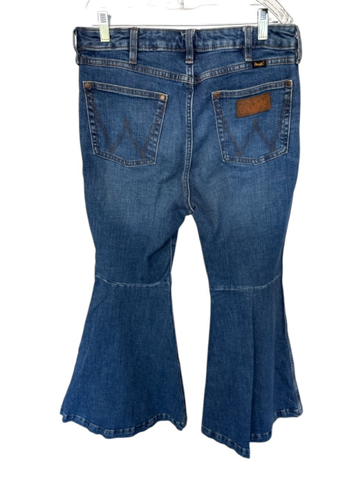 Wrangler Size 31 Dark Wash Cotton High Waist Flare Jeans Dark Wash / 31