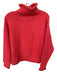 By Anthropologie Size M coral Acrylic Blend Roll Neck Knit Long Sleeve Sweater coral / M