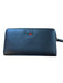 Gucci Black & Red Leather Zip Around Rectangle Pebbled Wallets Black & Red