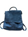 We The Free Black Leather Front Flap Top Handle Backpack Black