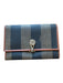 Fendi Black & Tan Coated Canvas Leather Accent Front Flap Wallets Black & Tan