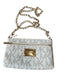 Michael Michael Kors white & tan Leather Logo Chain Strap Crossbody Bag white & tan / S