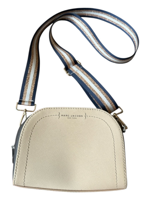 Marc Jacobs Tan & Gray Vegan Leather Domed Color Block Bag Tan & Gray / S