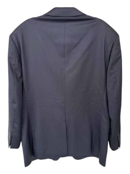 Navy Wool Solid 2 Button Men's Blazer Navy / Est M