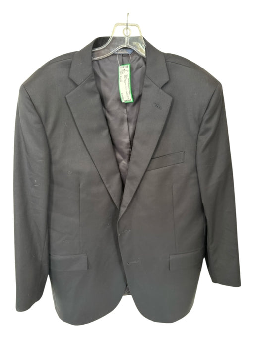 Navy Wool Solid 2 Button Men's Blazer Navy / Est M