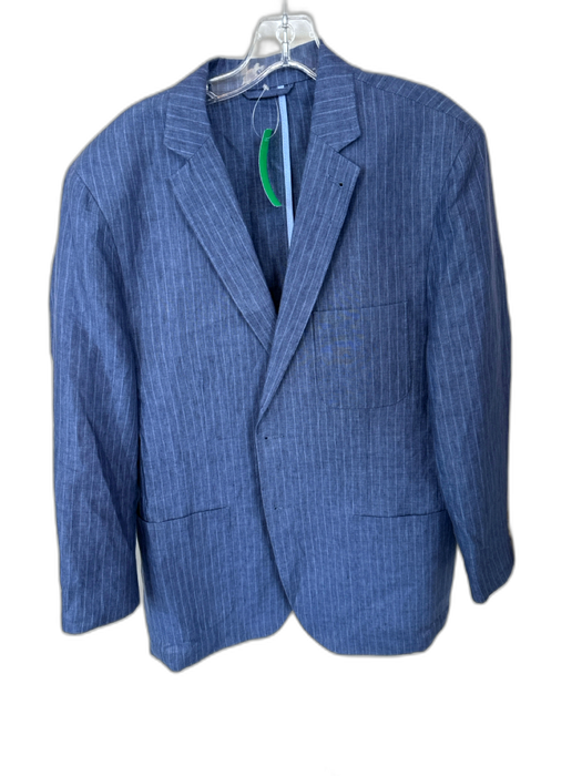 Peter Millar Navy & Blue Linen Striped Men's Blazer Navy & Blue / L