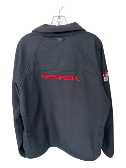 Columbia Size L Black & Red Polyester UGA Full Zip Athletic Men's Jacket Black & Red / L