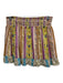 Bell by Alicia Bell Size M Purple, Green, Orange Silk & Cotton Stripes Skirt Purple, Green, Orange / M