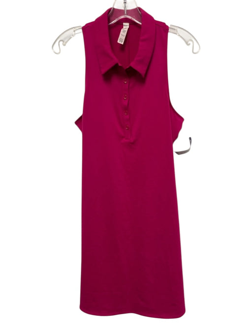 Alo Size L Hot pink Polyester Blend Sleeveless Collared V Neck Polo Dress Hot pink / L