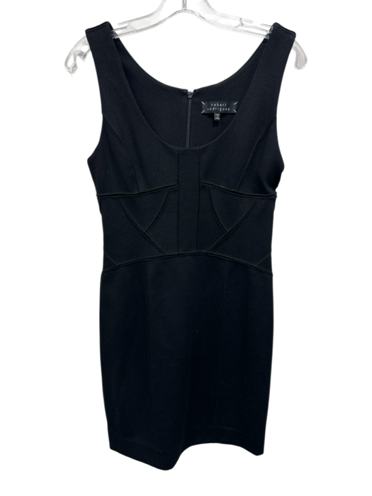 Robert Rodriguez Size 8 Black Rayon Blend Sleeveless Geo Pattern Knee Dress Black / 8