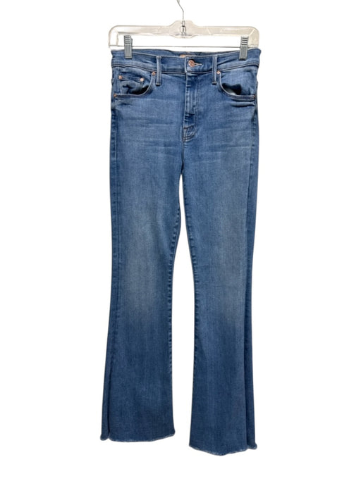 Mother Size 27 Light Wash Cotton Denim Frayed Hem Flare Jeans Light Wash / 27
