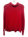 Ann Mashburn Size Small Red Cotton Knit Long Sleeve Mock Neck Sweater Red / Small