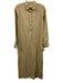 Ann Mashburn Size XS Beige Linen Long Sleeve Button Front Collar Side Slit Dress Beige / XS