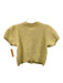Doen Size Small Yellow Alpaca Blend Short Sleeve Button Neck Knit Sweater Yellow / Small