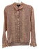 ME+EM Size 4 Pink Cotton Long Sleeve Lace Trim Button Front Top Pink / 4