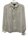 ME+EM Size 2 White Cotton Long Sleeve Lace Trim Button Front Pintuck Top White / 2