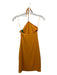 Meshki Size S Yellow Nylon Blend Halter Neck Mini Gold Hardware Side Zip Dress Yellow / S