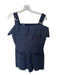 Tibi Size 8 Navy Cotton Sleeveless Back Zip Romper Navy / 8