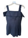 Tibi Size 8 Navy Cotton Sleeveless Back Zip Romper Navy / 8