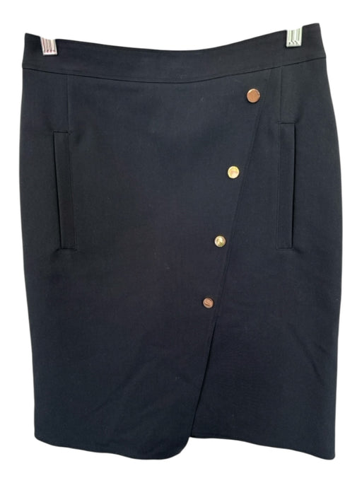 Tibi Size Est M Navy & Rose Gold Snap Buttons Pencil Skirt Navy & Rose Gold / Est M