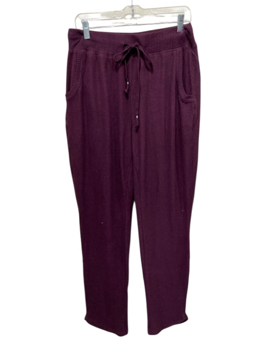 Anthropologie Size Medium Burgundy Viscose Blend Elastic Waist Drawstring Pants Burgundy / Medium