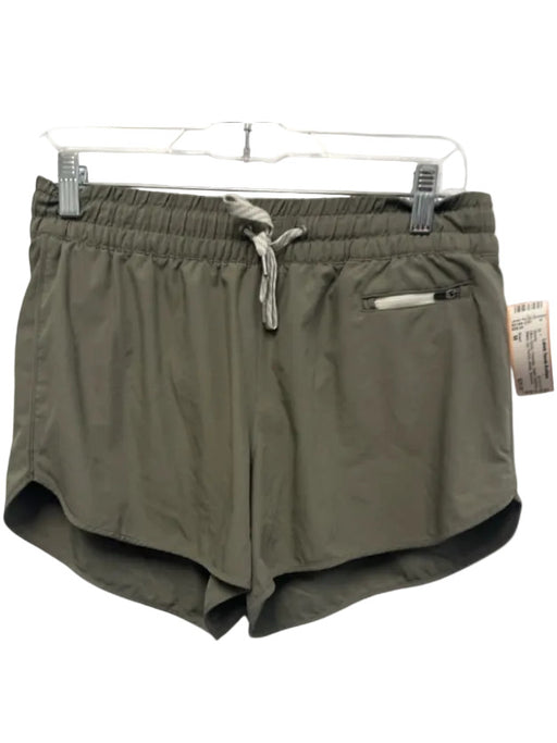 Vuori Size M Olive Green Polyester Elastic Drawstring Waist Zip Pocket Shorts Olive Green / M