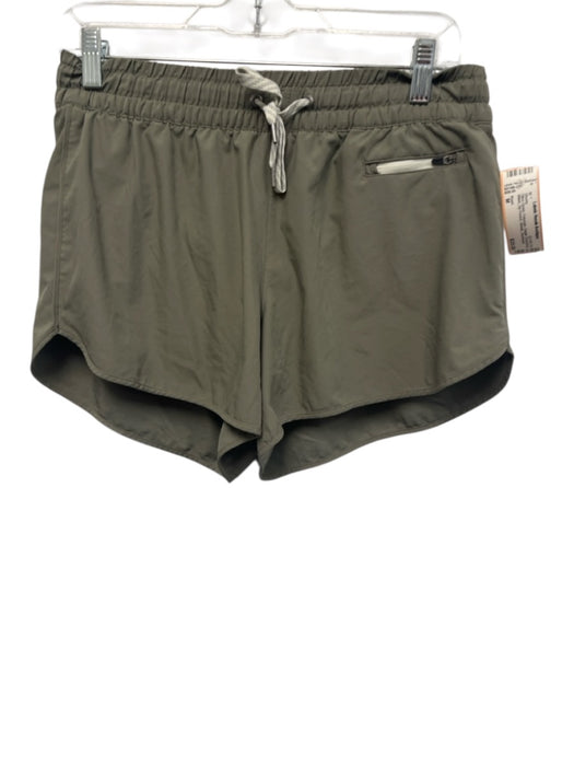 Vuori Size M Olive Green Polyester Elastic Drawstring Waist Zip Pocket Shorts Olive Green / M