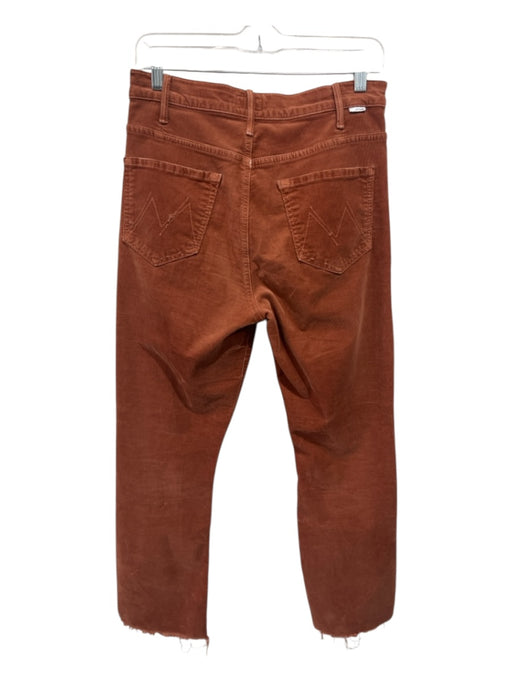 Mother Size 29 Burnt Orange Cotton Corduroy Solid Zip & Button Straight Pants Burnt Orange / 29
