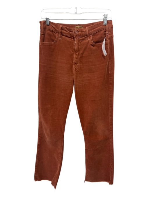 Mother Size 29 Burnt Orange Cotton Corduroy Solid Zip & Button Straight Pants Burnt Orange / 29
